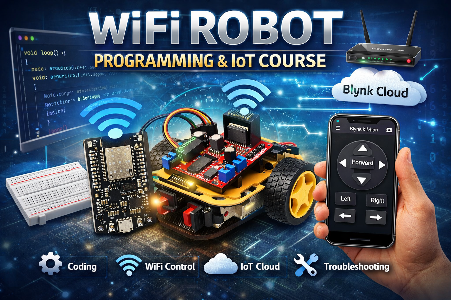 IoT Engineering Course using ESP32 Wifi Robots