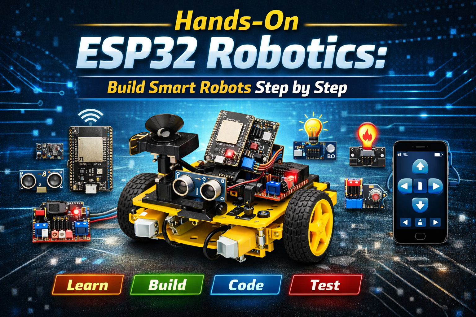 Hands-On ESP32 Robotics: Build Smart Robots Step by Step